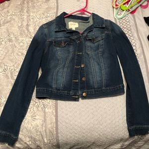Jessica Simpson cropped Jean jacket